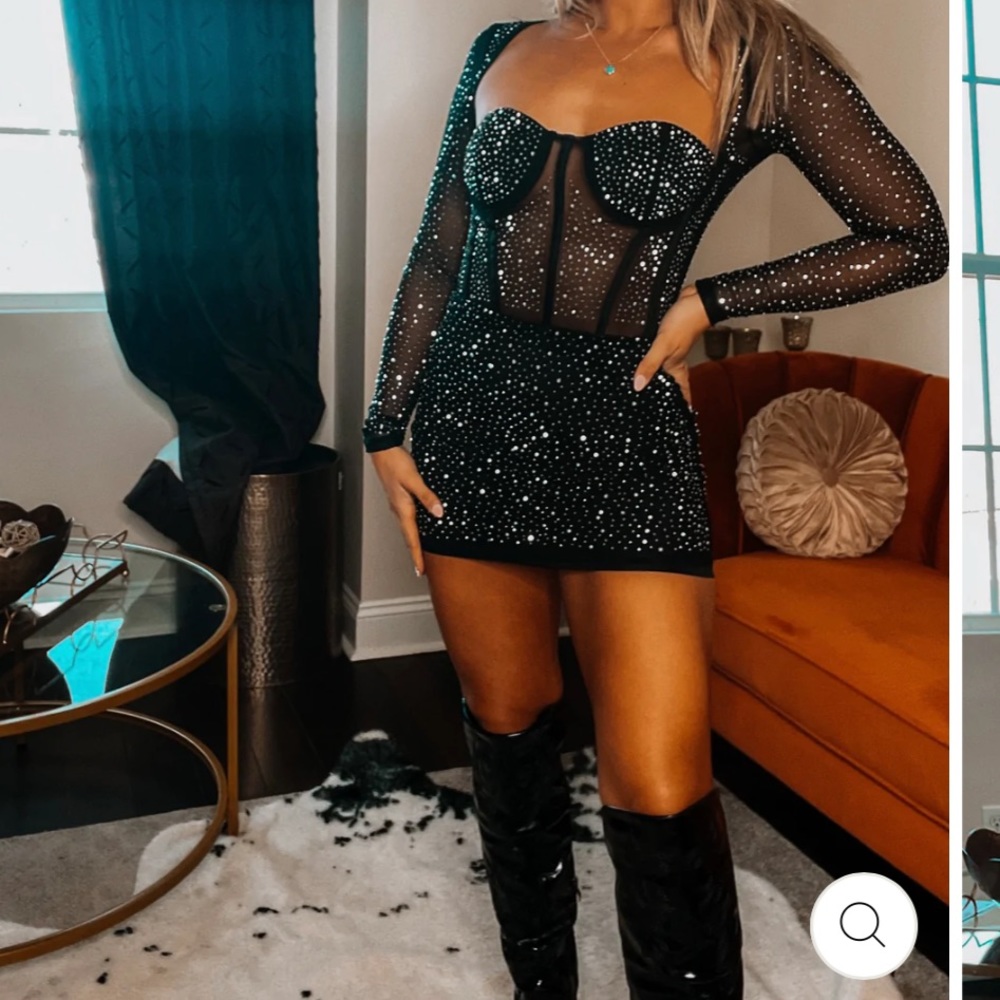 Studded black dress